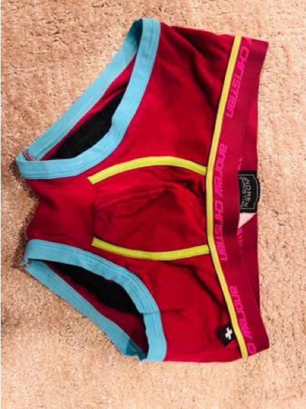 NWT Andrew Christian maroon Briefs